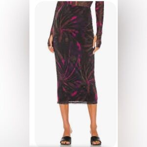 AFRM spiral print stretchy size XS Black Pink combo NWOT